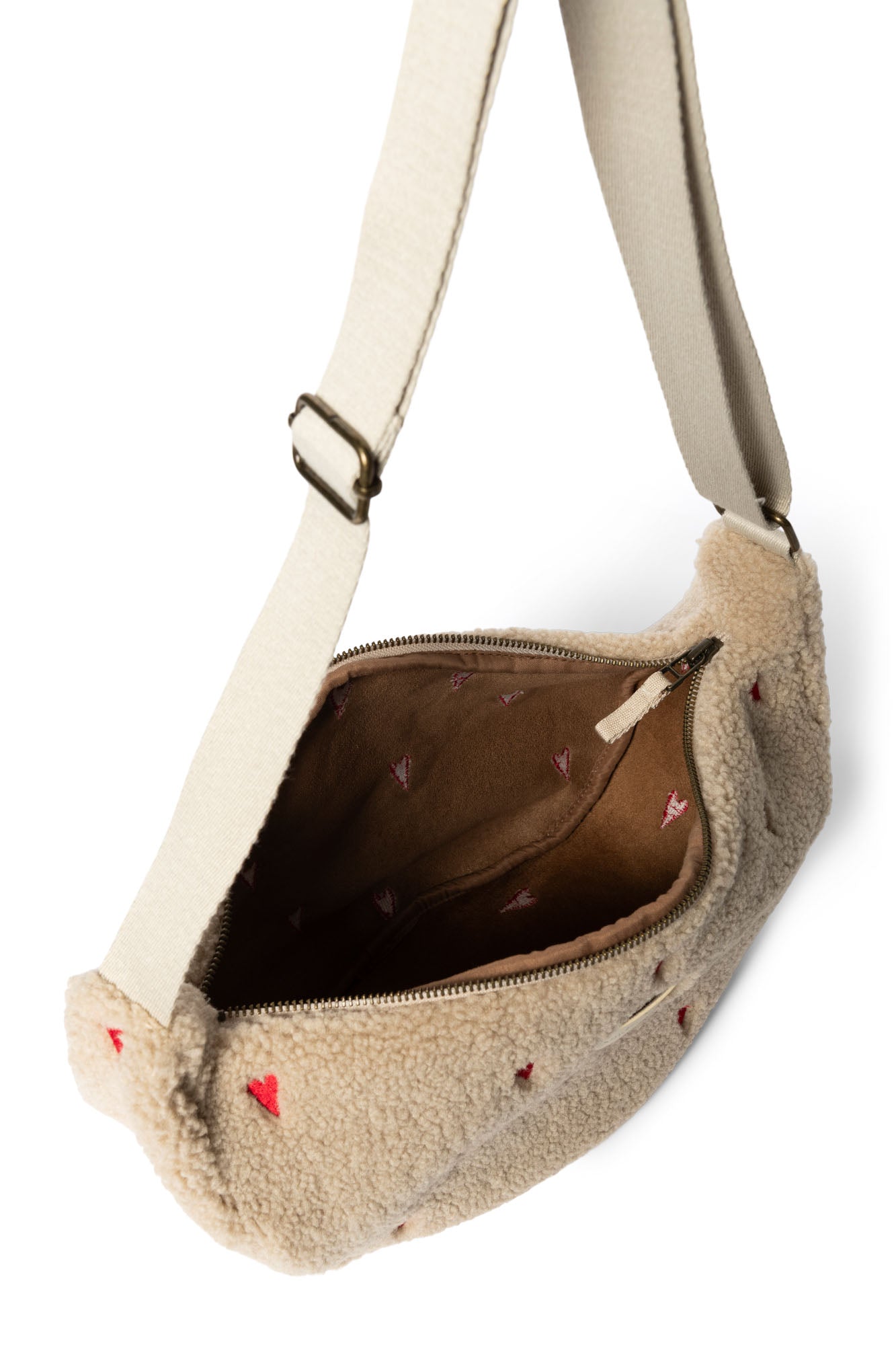Crossbody ledvinka STUDIO NOOS Ecru Teddy Hearts | Stylové doplňky pro děti a ženy | Lavly.cz