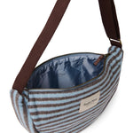 Crossbody ledvinka STUDIO NOOS Light Blue / Brown Stripy Wool | Lavly.cz