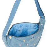 Crossbody ledvinka STUDIO NOOS Light Blue Hearts Denim | Lavly.cz