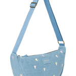 Crossbody ledvinka STUDIO NOOS Light Blue Hearts Denim | Lavly.cz