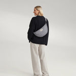 Crossbody ledvinka STUDIO NOOS Light Grey Flannel Chalkstripe | Lavly.cz