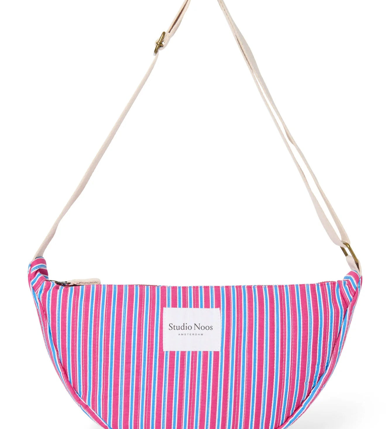 Crossbody ledvinka STUDIO NOOS Raspberry Poplin Striped | Lavly.cz