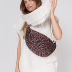 Crossbody ledvinka STUDIO NOOS Red Leopard Puffy | Lavly.cz