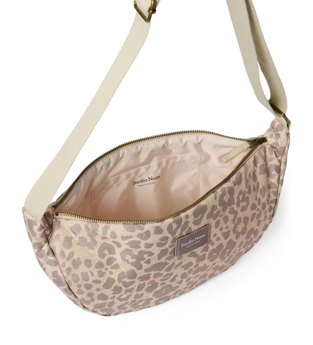 Crossbody ledvinka STUDIO NOOS Tonal Beige Leopard Puffy | Lavly.cz
