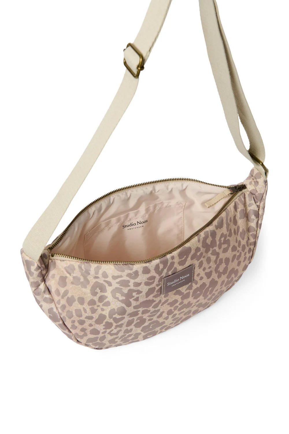 Crossbody ledvinka STUDIO NOOS Tonal Beige Leopard Puffy | Lavly.cz