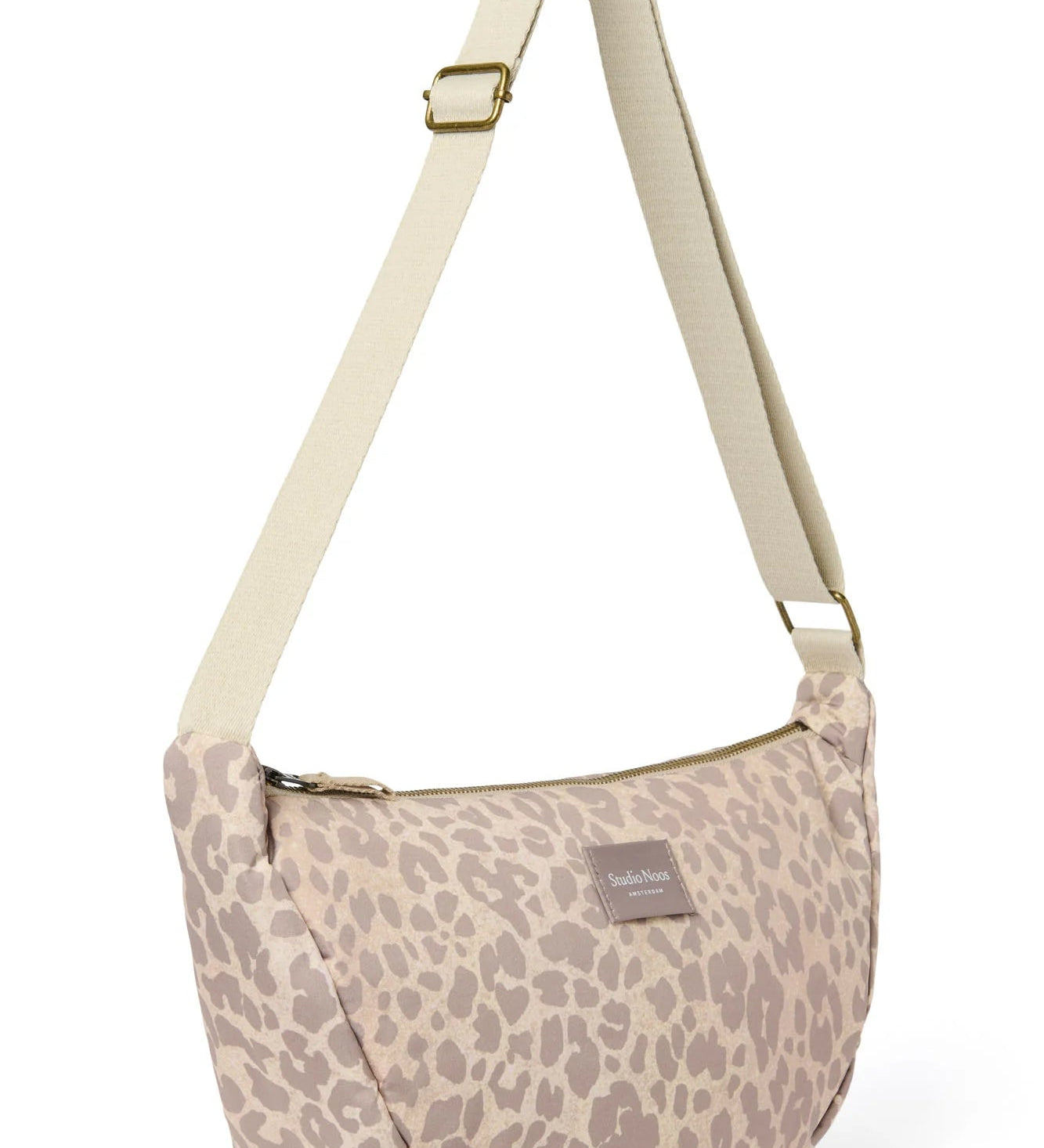 Crossbody ledvinka STUDIO NOOS Tonal Beige Leopard Puffy | Lavly.cz