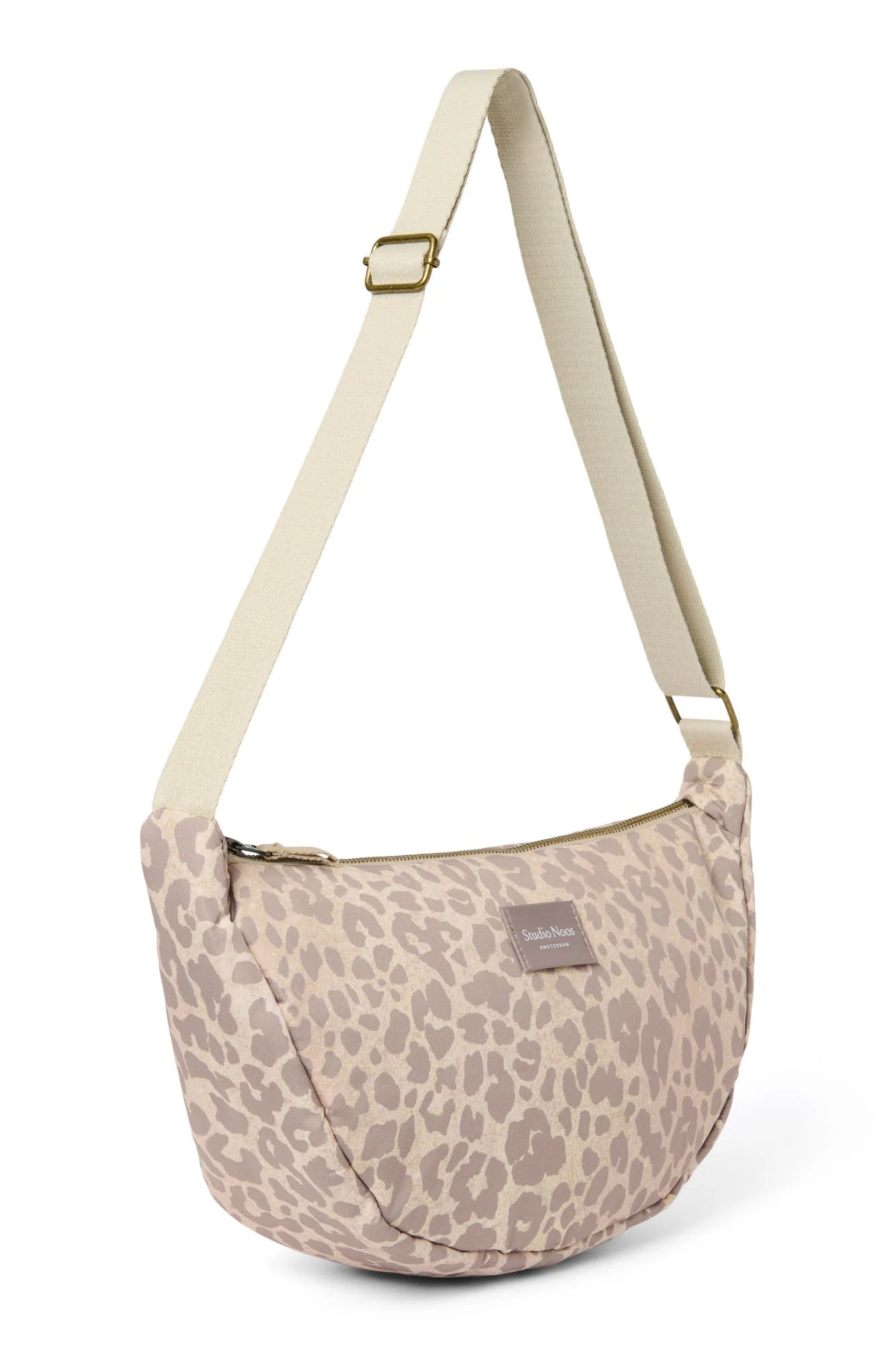 Crossbody ledvinka STUDIO NOOS Tonal Beige Leopard Puffy | Lavly.cz