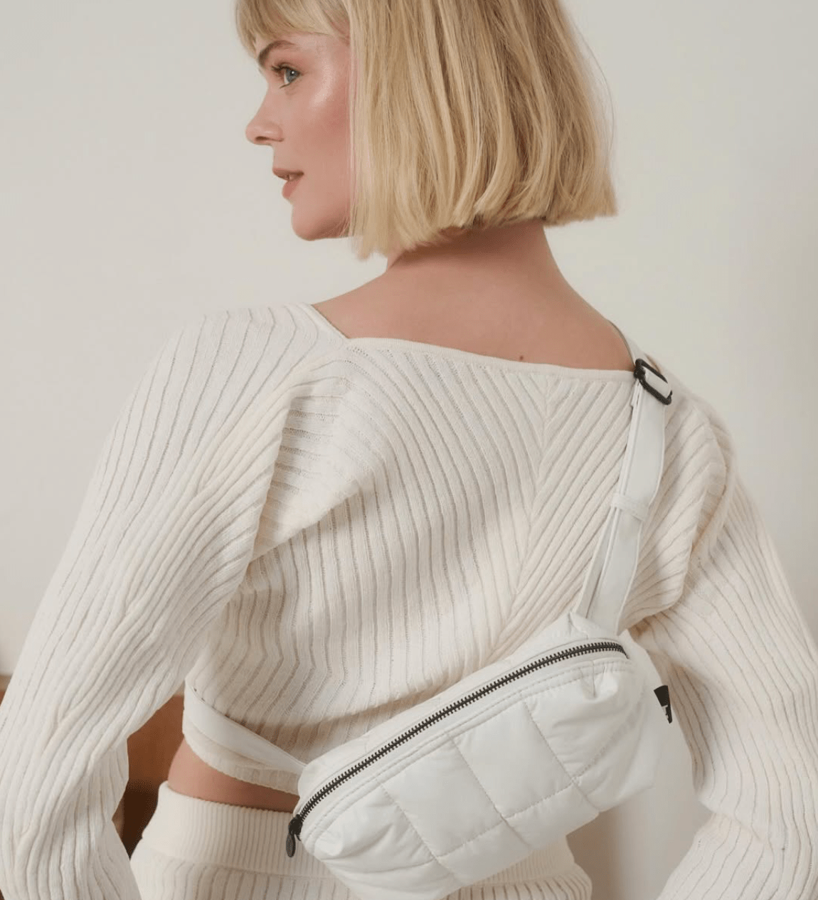 Crossbody ledvinka TINNE+MIA Cilou White | Lavly.cz