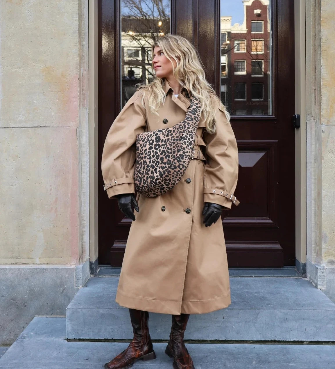 Crossbody taška STUDIO NOOS Brown Leopard Cotton | Lavly.cz