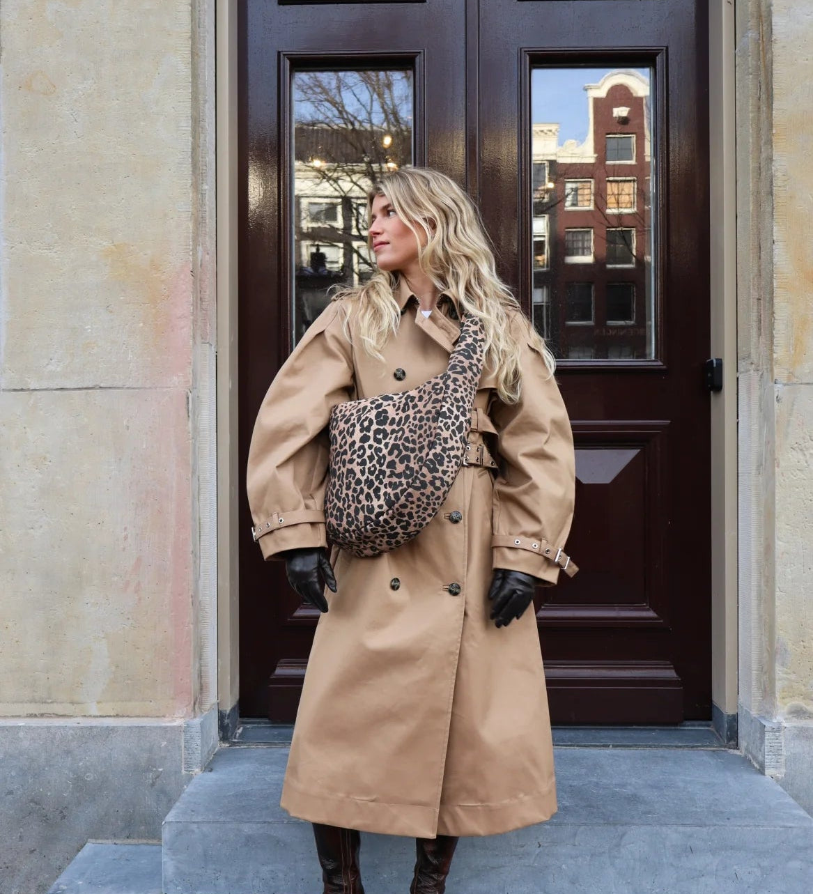 Crossbody taška STUDIO NOOS Brown Leopard Cotton | Lavly.cz