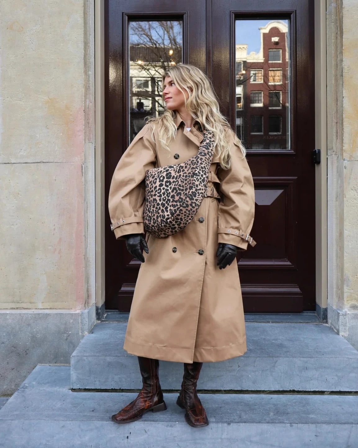Crossbody taška STUDIO NOOS Brown Leopard Cotton | Lavly.cz