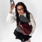 Crossbody taška STUDIO NOOS Burgundy Vegan Leather | Lavly.cz