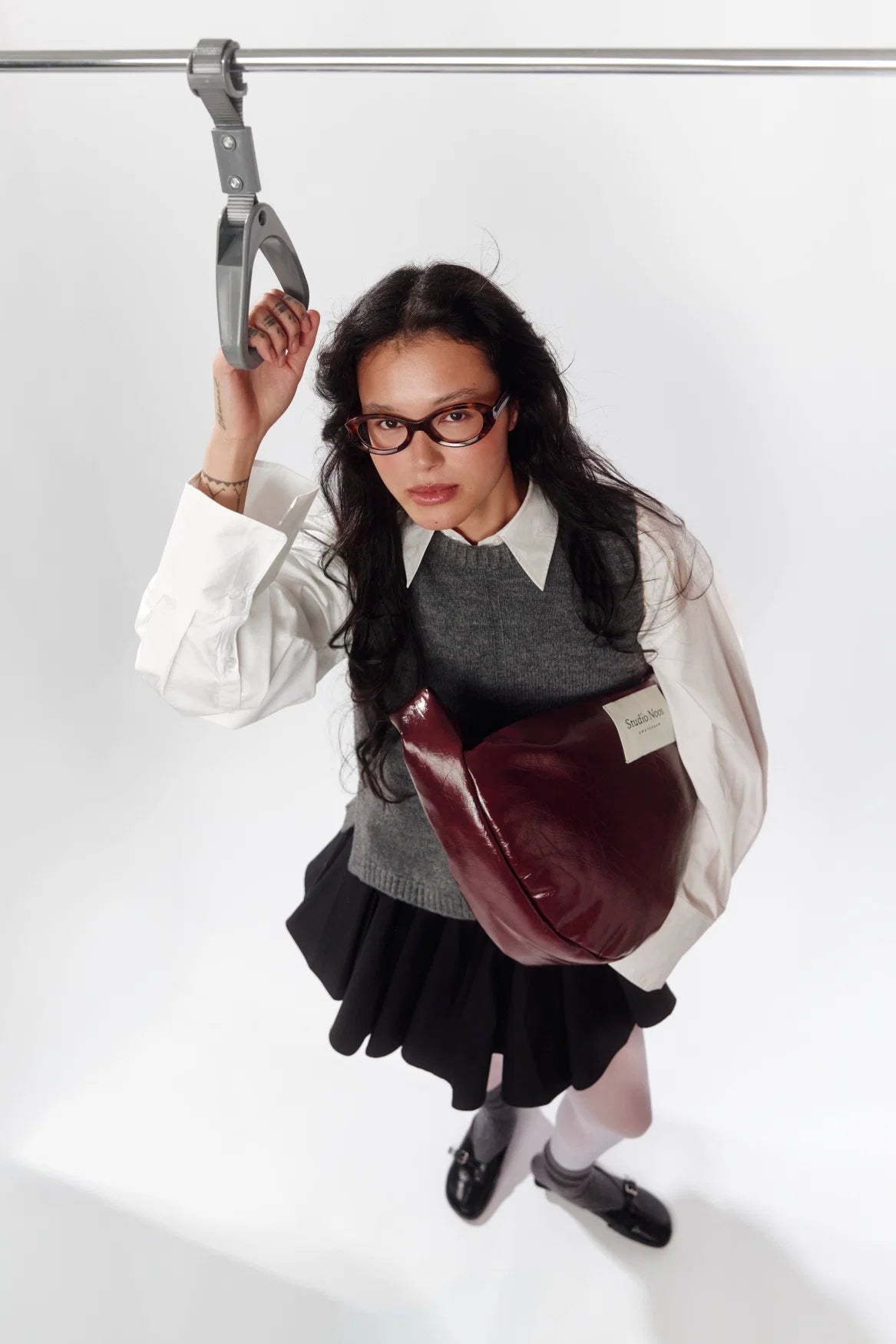 Crossbody taška STUDIO NOOS Burgundy Vegan Leather | Lavly.cz