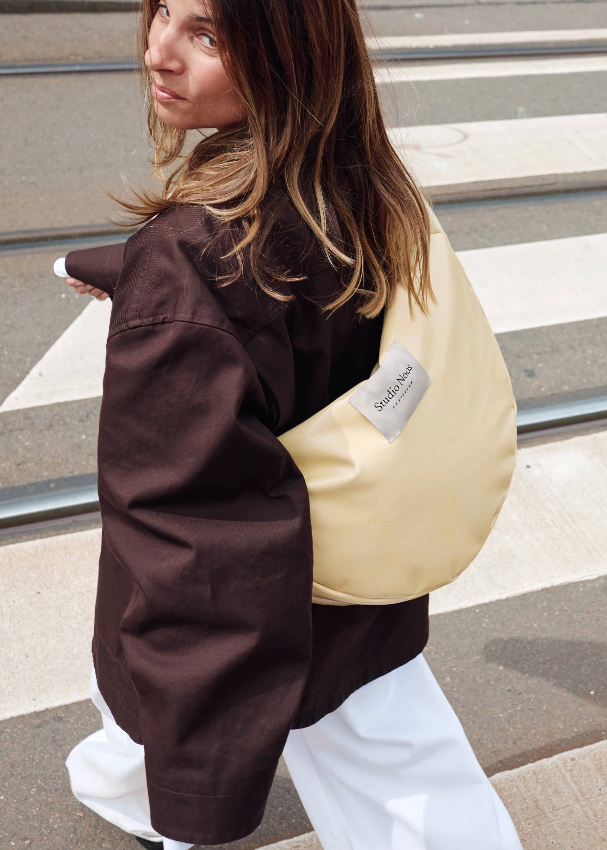 Crossbody taška STUDIO NOOS Butter Yellow Vegan Leather | Lavly.cz