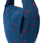 Crossbody taška STUDIO NOOS Dark Blue Red Hearts Denim | Lavly.cz