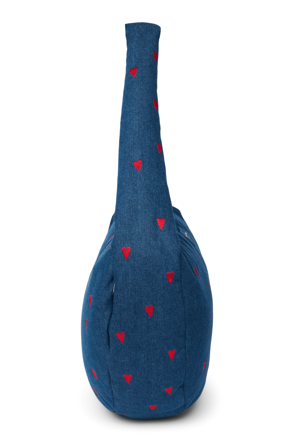 Crossbody taška STUDIO NOOS Dark Blue Red Hearts Denim | Lavly.cz