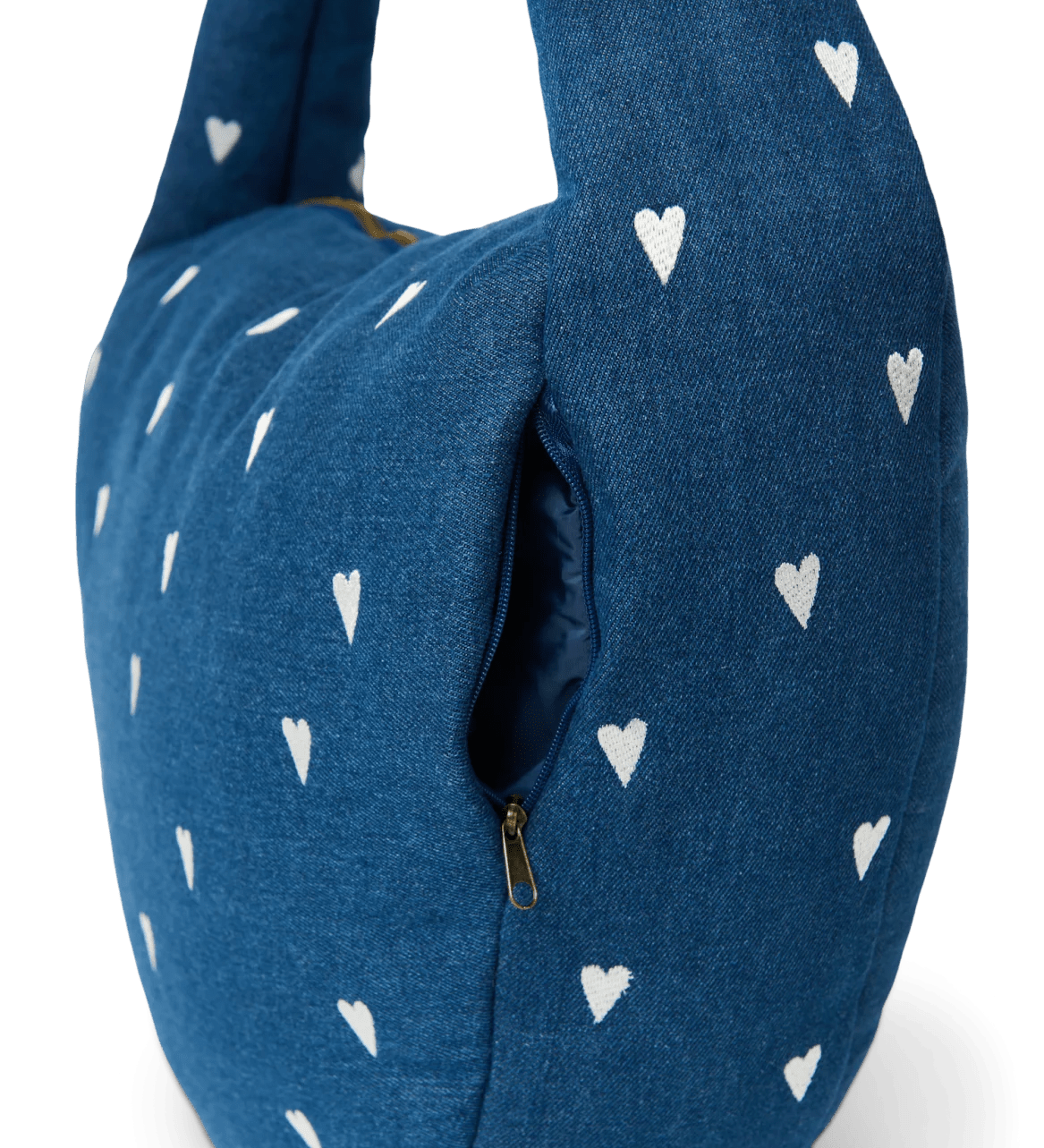 Crossbody taška STUDIO NOOS Dark Blue White Hearts Denim | Lavly.cz