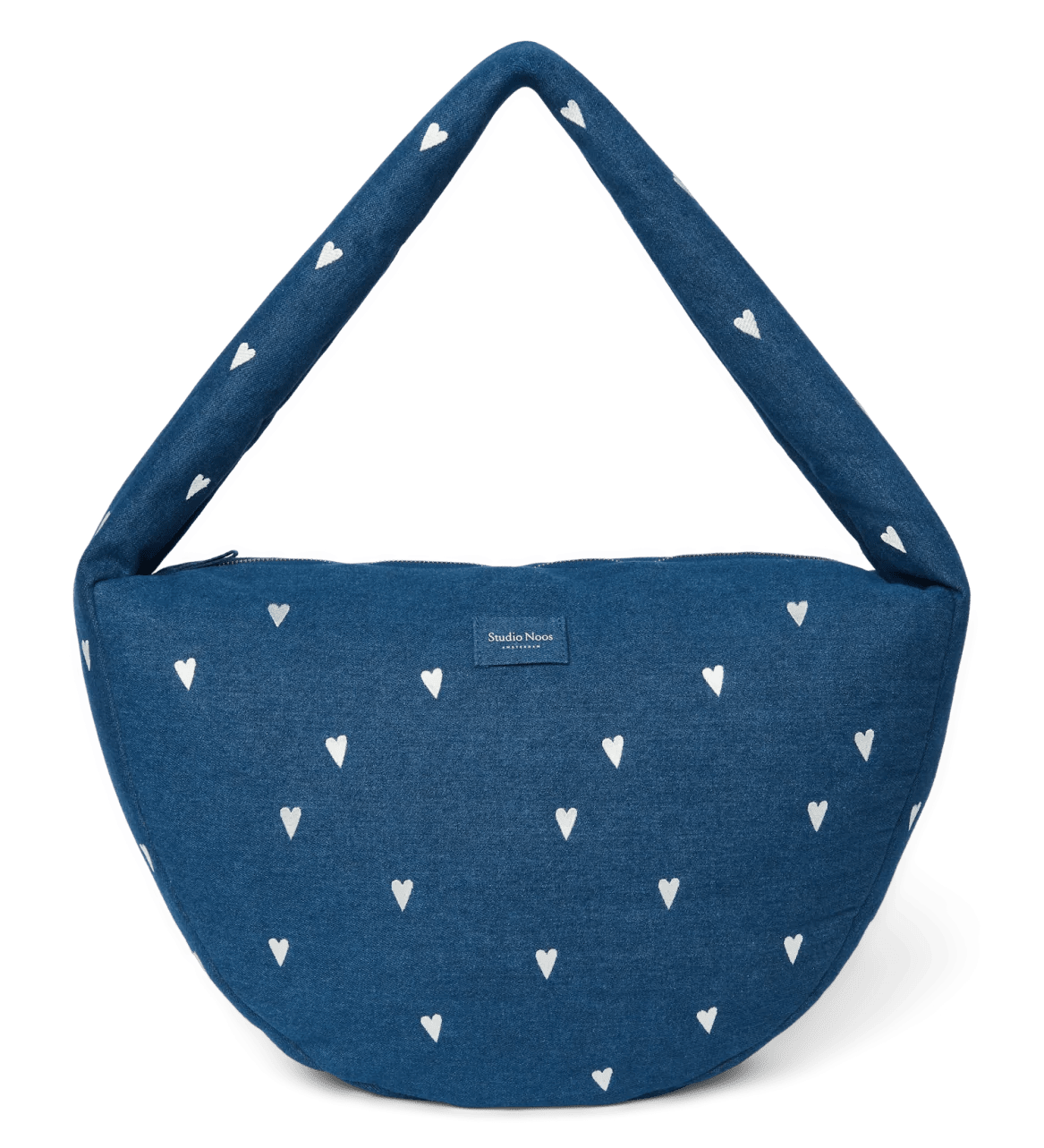 Crossbody taška STUDIO NOOS Dark Blue White Hearts Denim | Lavly.cz