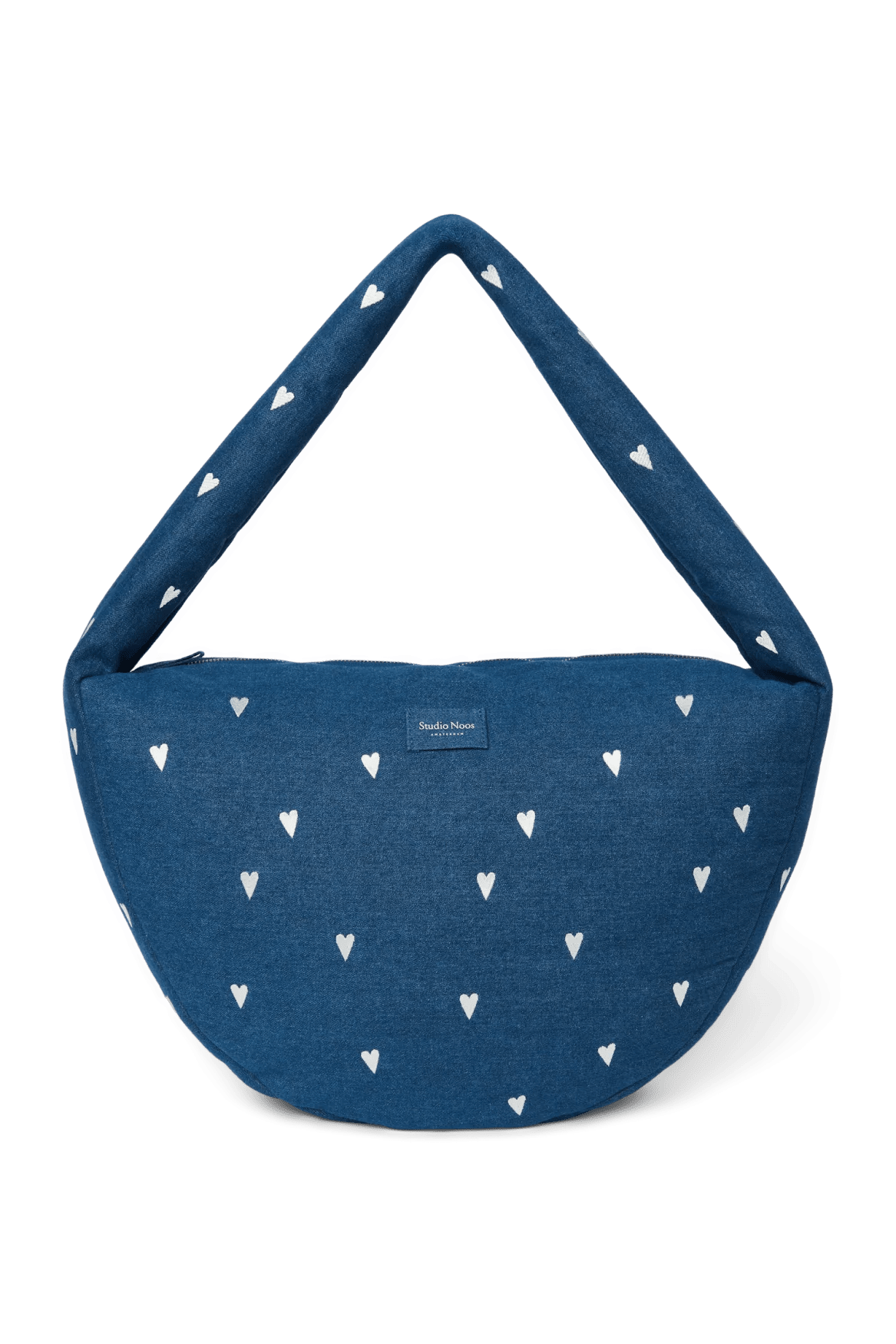 Crossbody taška STUDIO NOOS Dark Blue White Hearts Denim | Lavly.cz