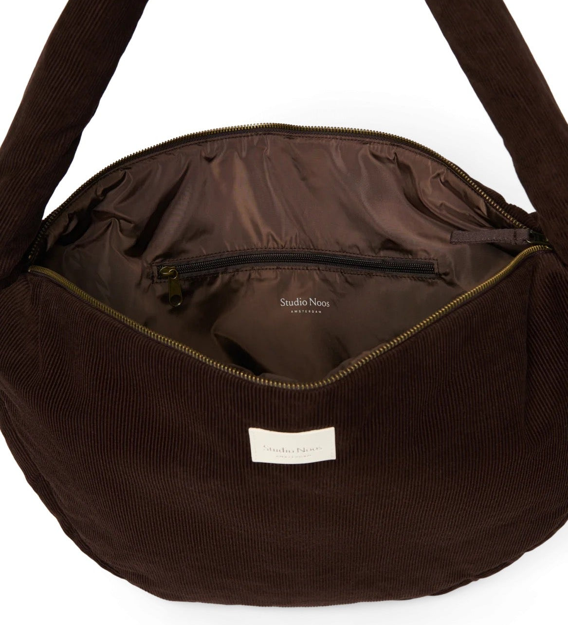 Crossbody taška STUDIO NOOS Dark Brown Rib Puffy | Lavly.cz