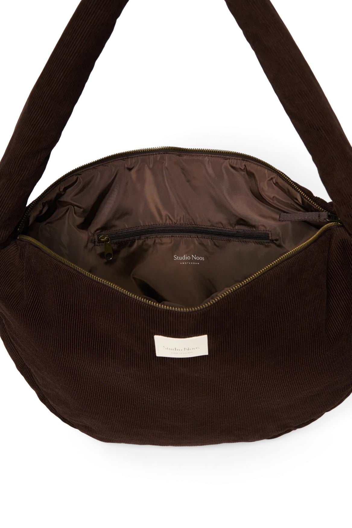 Crossbody taška STUDIO NOOS Dark Brown Rib Puffy | Lavly.cz