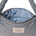 Crossbody taška STUDIO NOOS Light Blue / Brown Stripy Wool | Lavly.cz