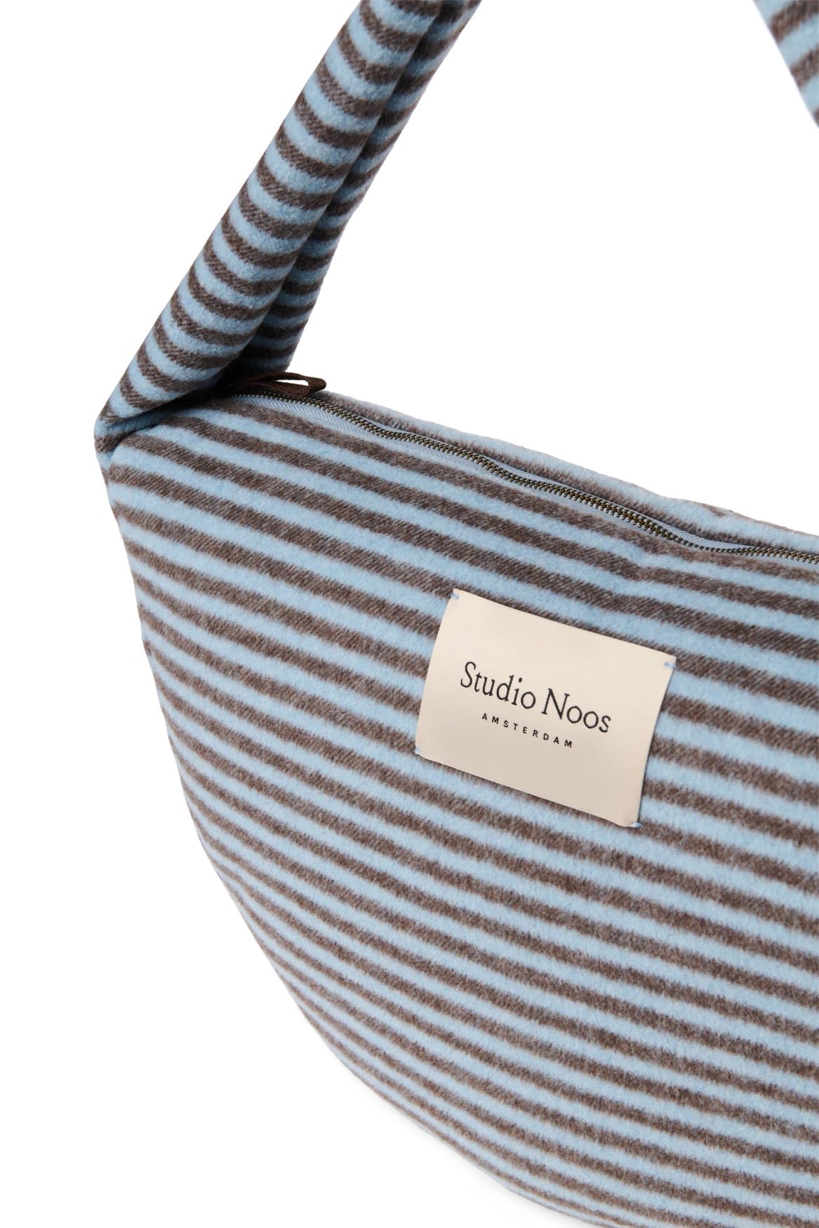Crossbody taška STUDIO NOOS Light Blue / Brown Stripy Wool | Lavly.cz