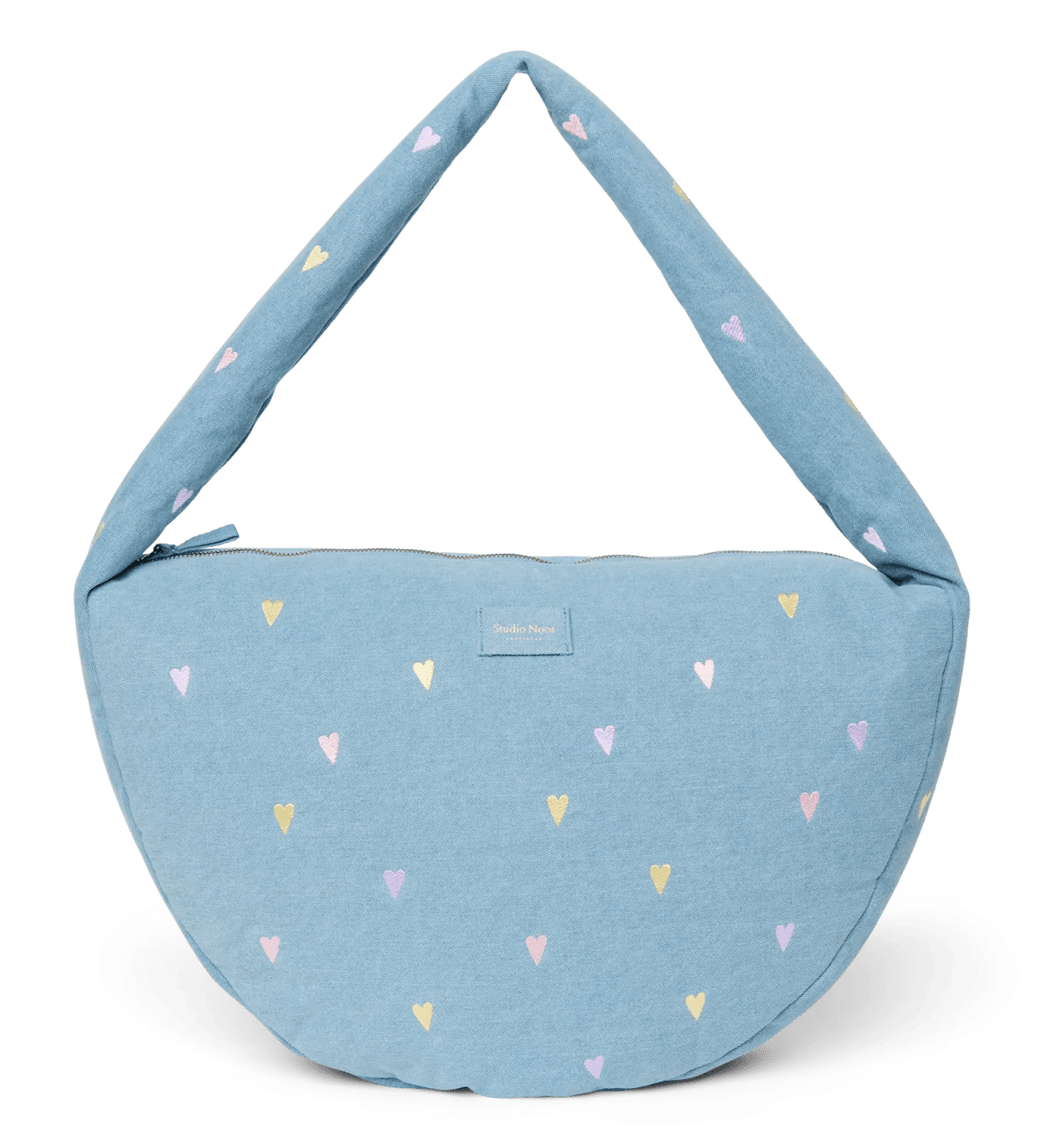 Crossbody taška STUDIO NOOS Light Blue Hearts Denim | Lavly.cz