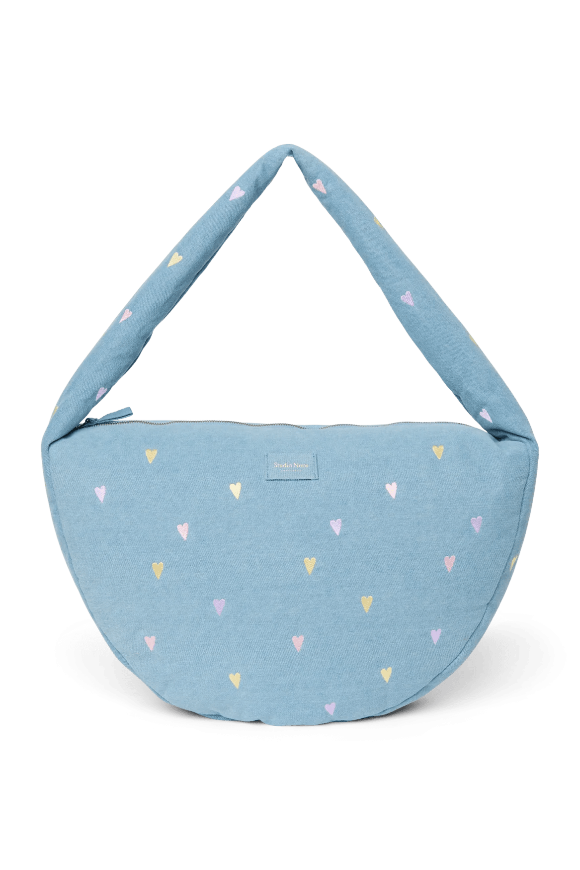 Crossbody taška STUDIO NOOS Light Blue Hearts Denim | Lavly.cz