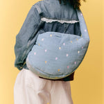 Crossbody taška STUDIO NOOS Light Blue Hearts Denim | Lavly.cz