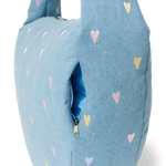Crossbody taška STUDIO NOOS Light Blue Hearts Denim | Lavly.cz