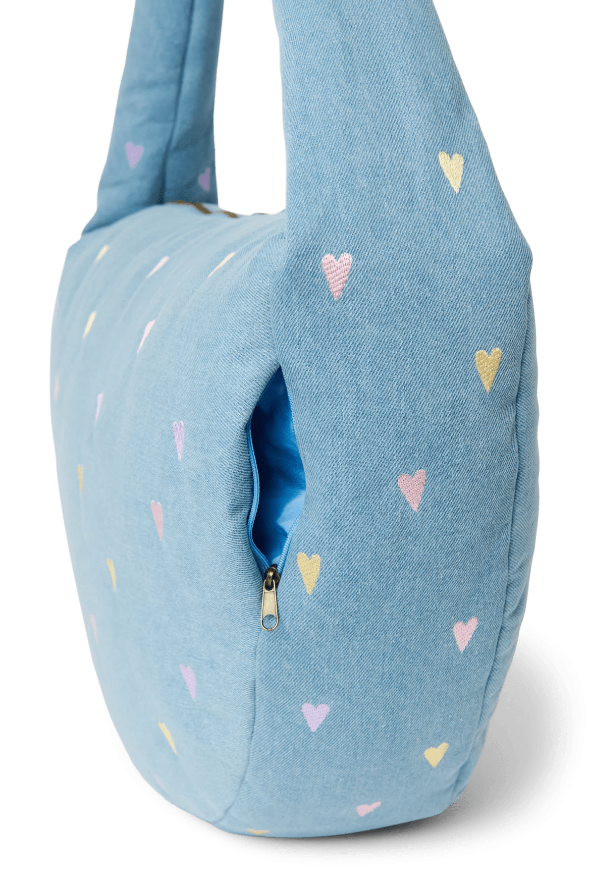 Crossbody taška STUDIO NOOS Light Blue Hearts Denim | Lavly.cz
