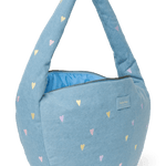 Crossbody taška STUDIO NOOS Light Blue Hearts Denim | Lavly.cz