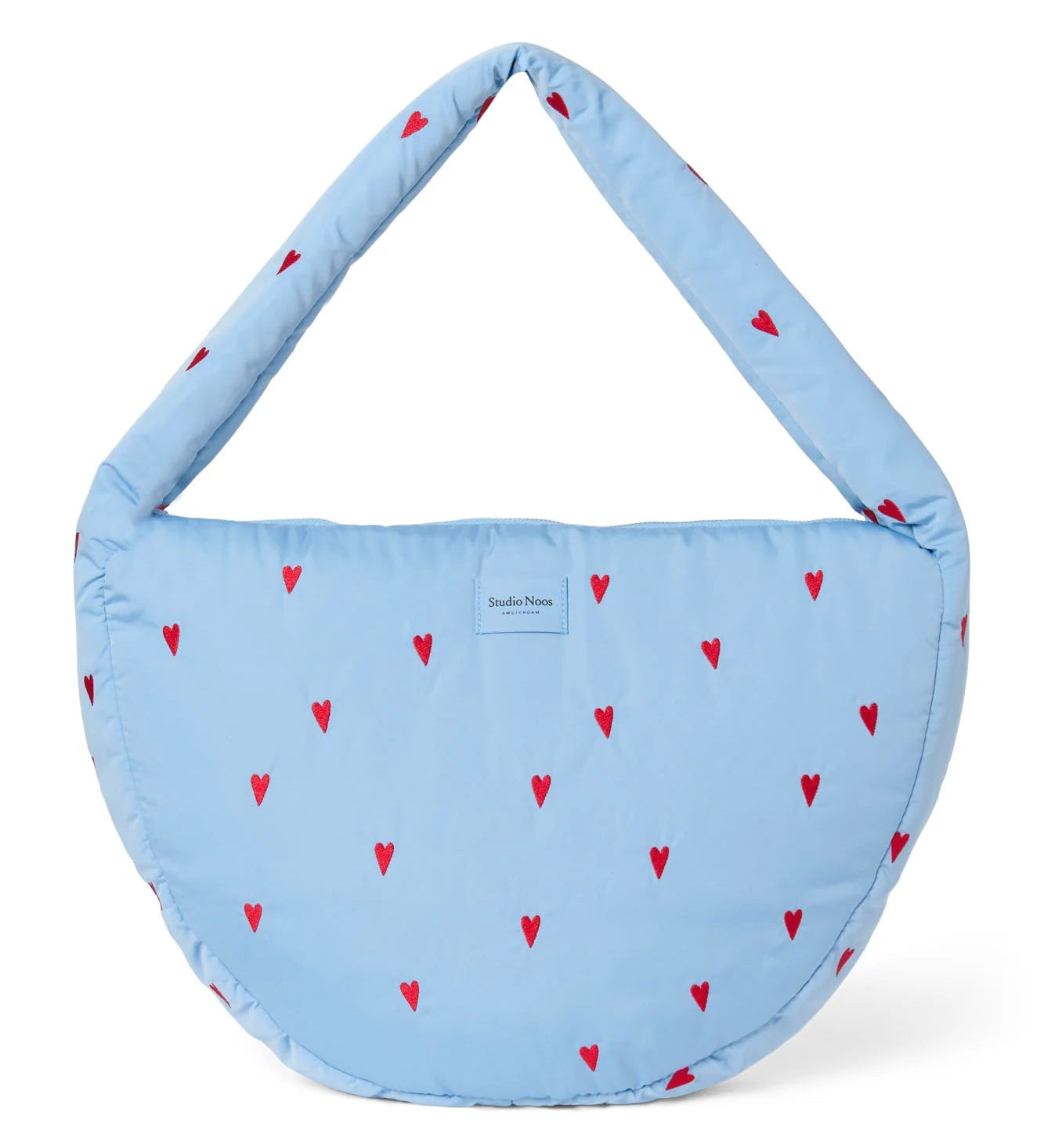 Crossbody taška STUDIO NOOS Light Blue Hearts Puffy | Lavly.cz
