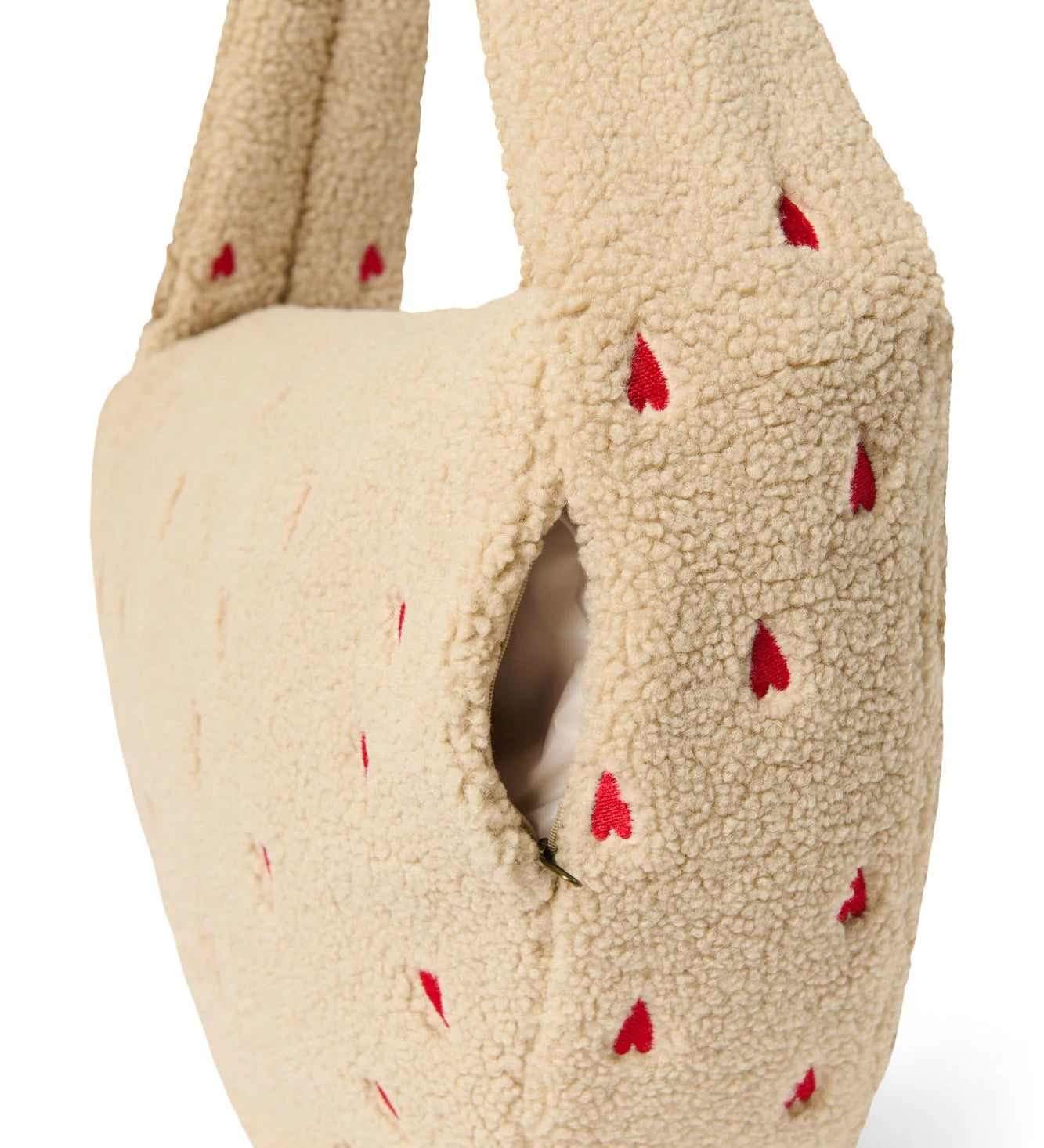 Crossbody taška STUDIO NOOS Teddy Ecru Hearts | Lavly.cz