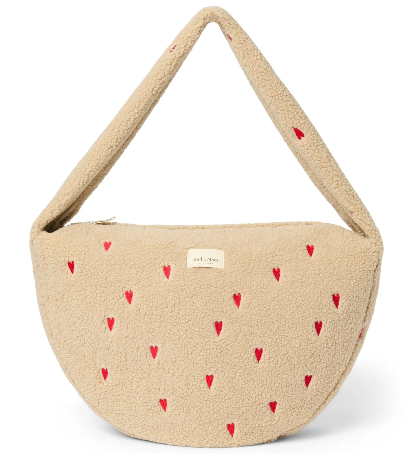 Crossbody taška STUDIO NOOS Teddy Ecru Hearts | Lavly.cz
