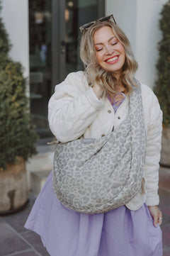 Crossbody taška STUDIO NOOS Tonal Beige Leopard Puffy | Lavly.cz