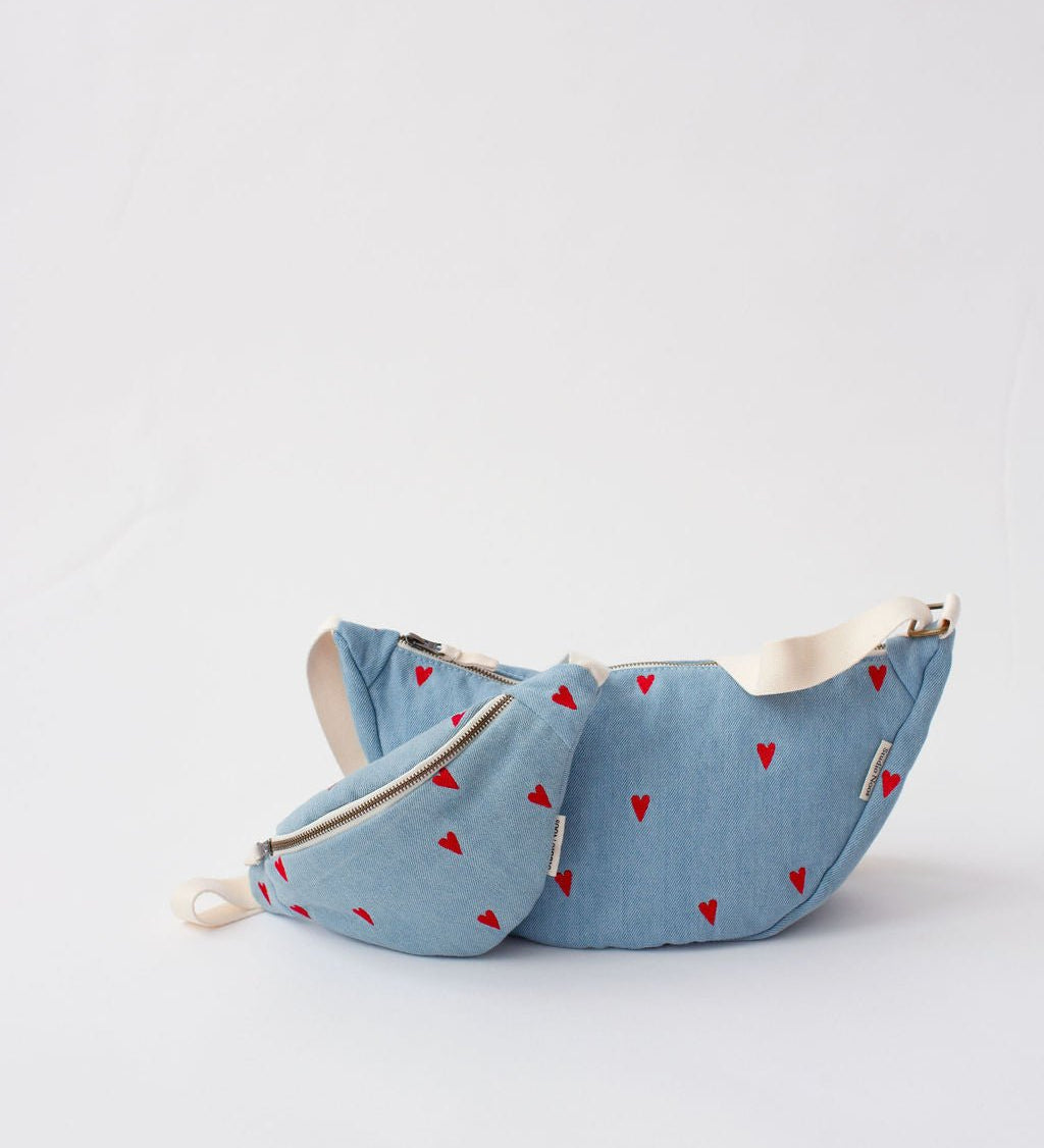 Dětská crossbody ledvinka STUDIO NOOS Denim Hearts | Stylové doplňky pro děti a ženy | Lavly.cz