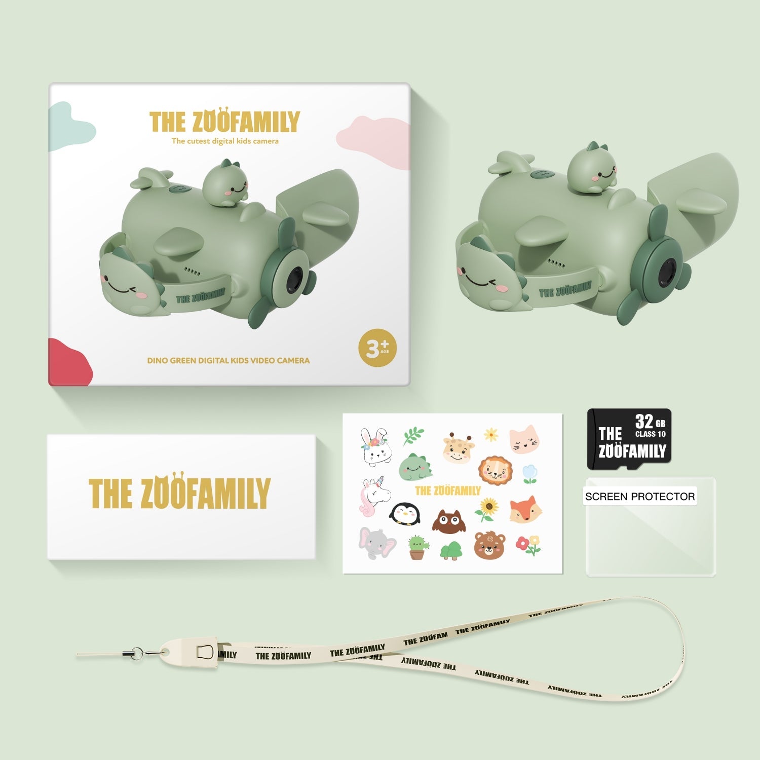 Dětská digitální kamera ZOOFAMILY Zoo Video Dino Green | Lavly.cz