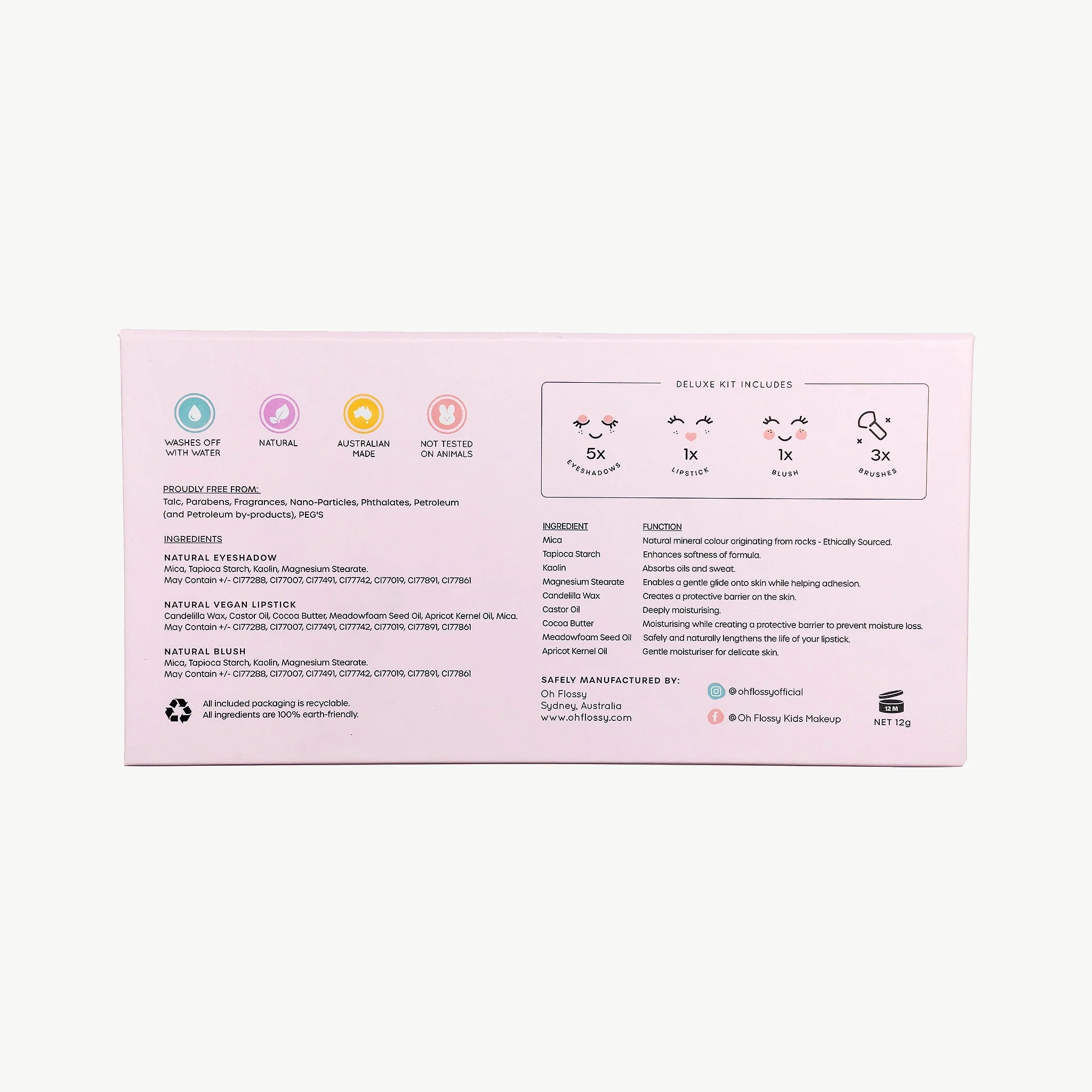 Dětská pečující make - up sada OH FLOSSY Deluxe 7 + 3 ks | Lavly.cz