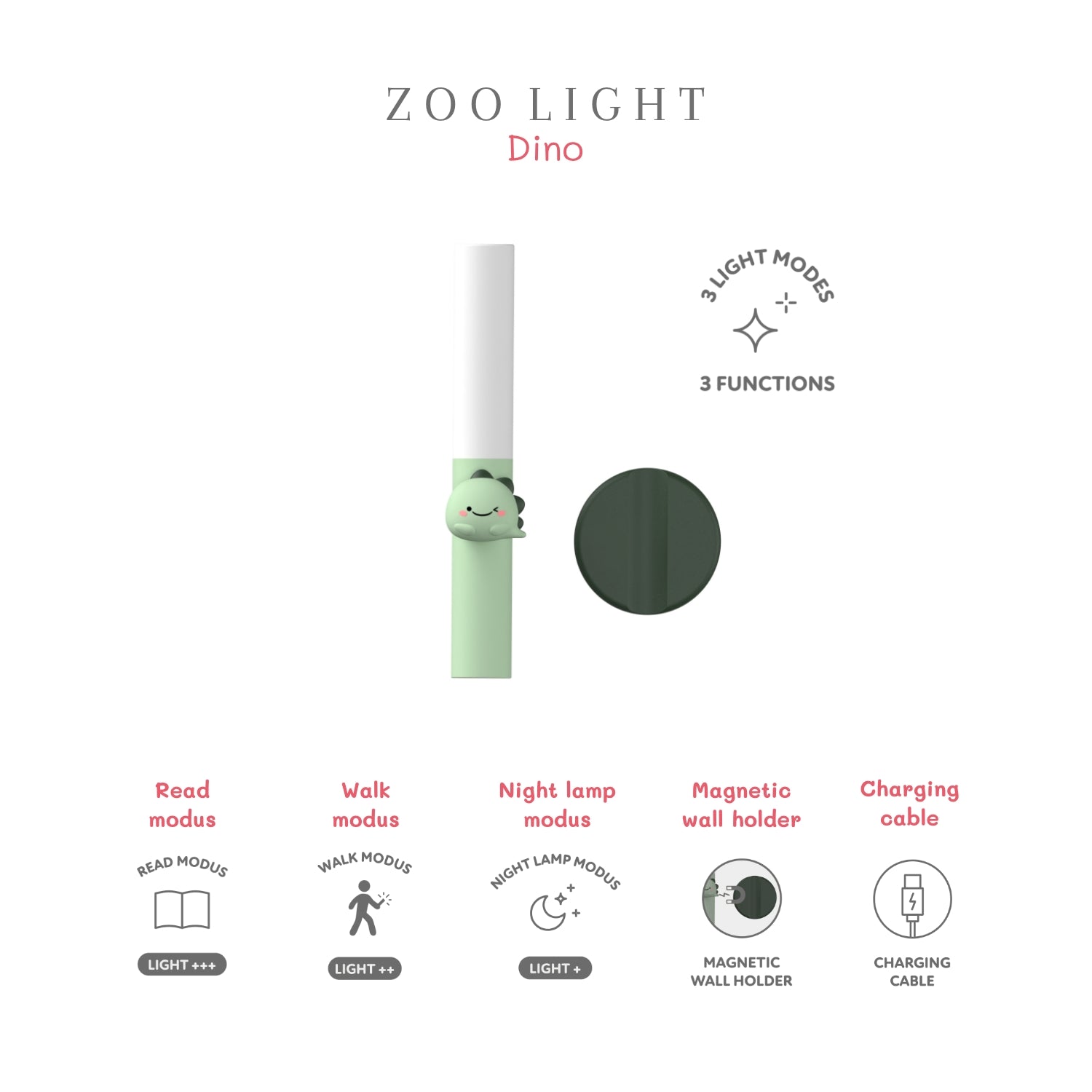 Dětská svítilna ZOOFAMILY Dino Zoo Light | Lavly.cz