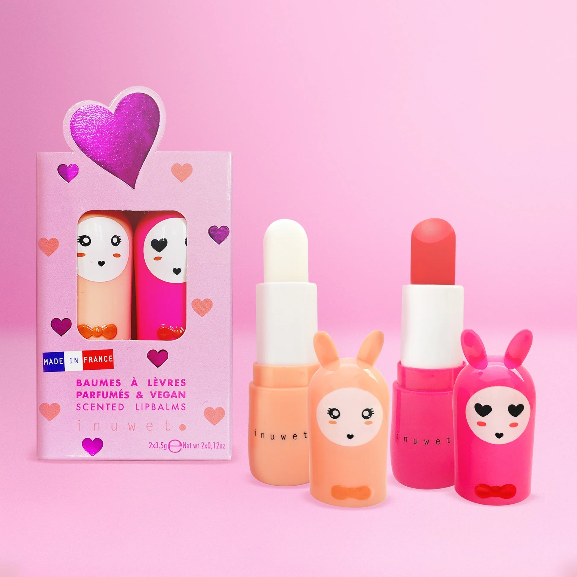 Dětské balzámy na rty INUWET Carla Duo Set | Lavly.cz