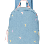 Dětský batoh STUDIO NOOS Mini Light Blue Hearts Denim | Lavly.cz