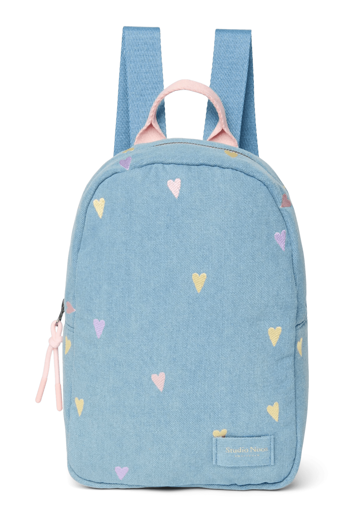 Dětský batoh STUDIO NOOS Mini Light Blue Hearts Denim | Lavly.cz