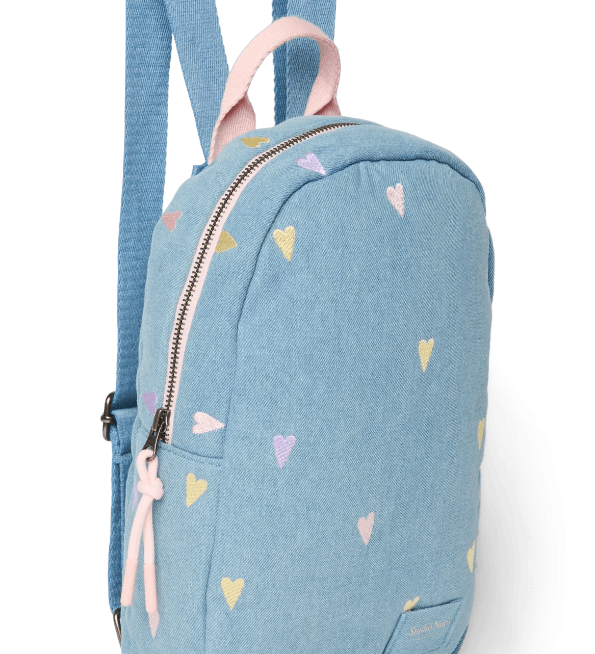 Dětský batoh STUDIO NOOS Mini Light Blue Hearts Denim | Lavly.cz