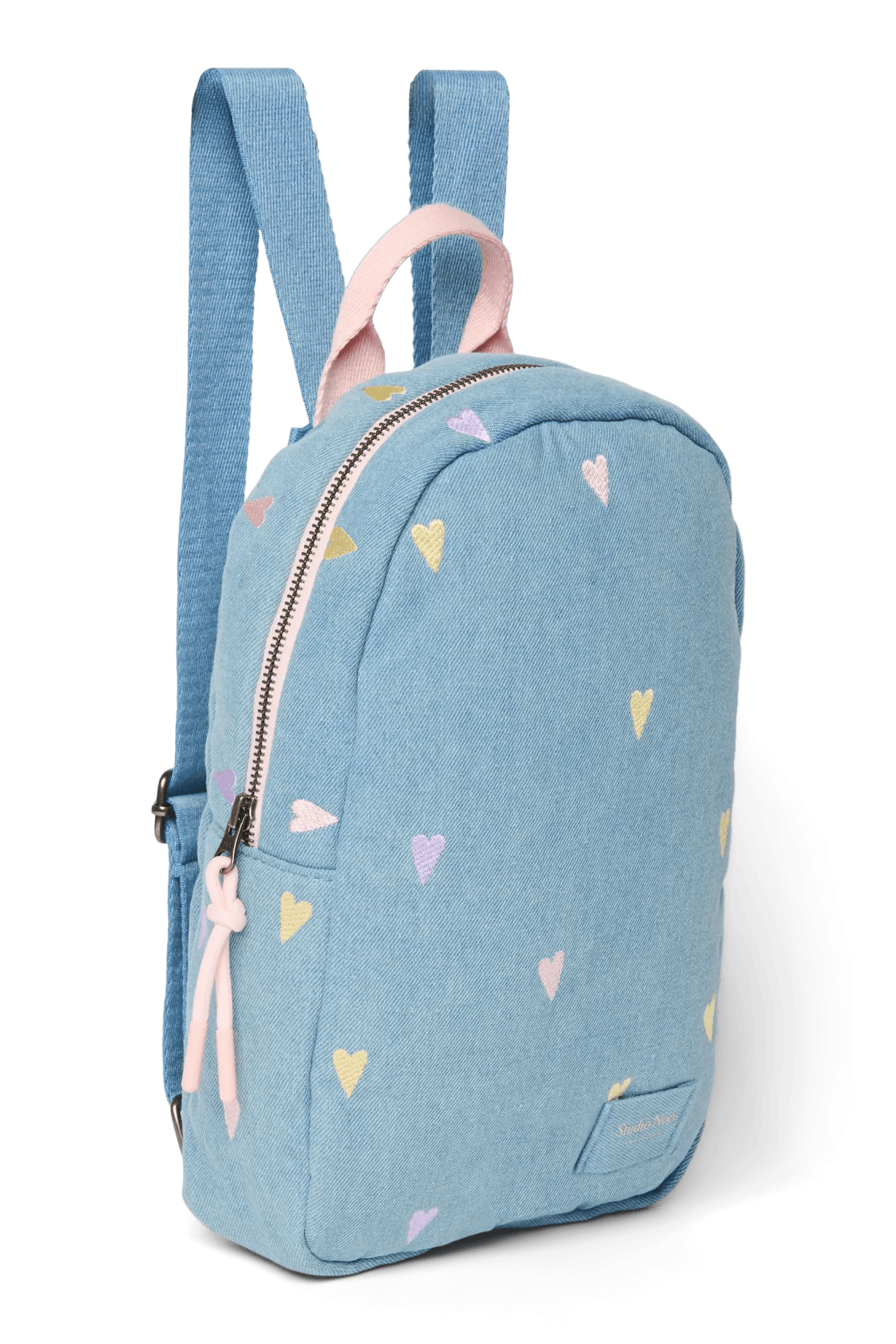 Dětský batoh STUDIO NOOS Mini Light Blue Hearts Denim | Lavly.cz