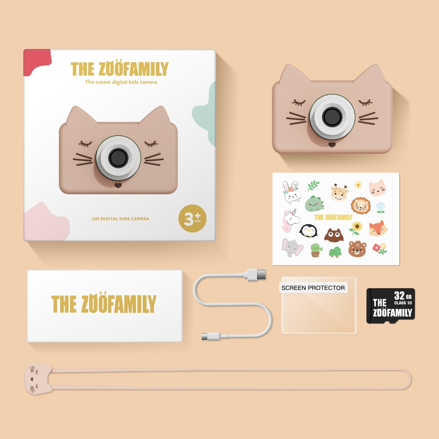 Dětský digitální foťák ZOOFAMILY Zoofriends Cat | Stylové doplňky pro děti a ženy | Lavly.cz