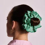 Gumička scrunchie HINDBAG Green Stripes | Lavly.cz