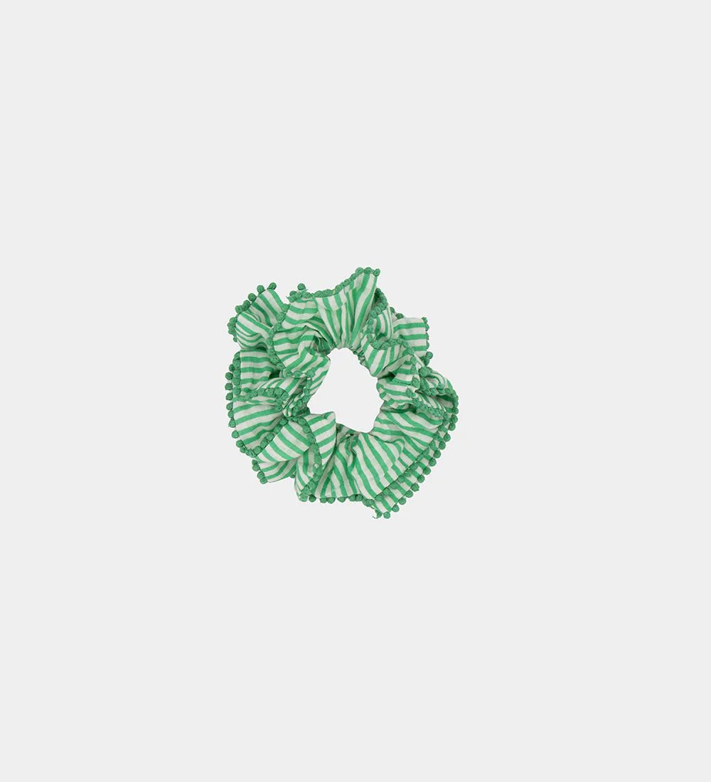 Gumička scrunchie HINDBAG Green Stripes | Lavly.cz