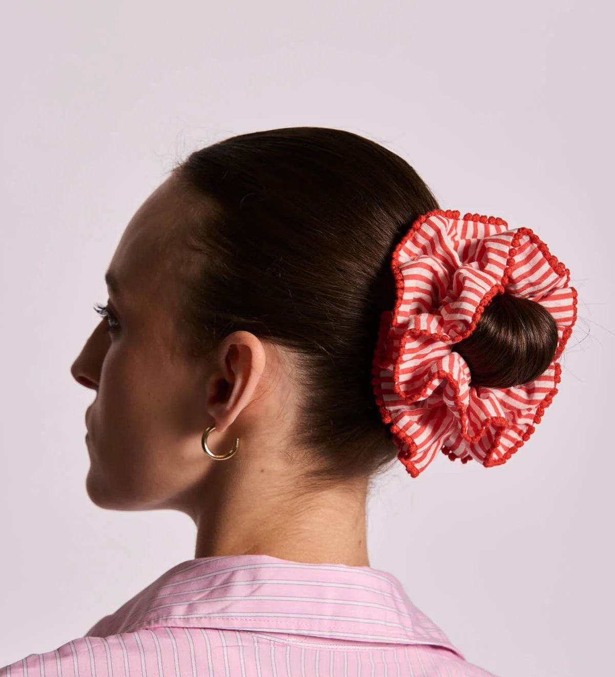 Gumička scrunchie HINDBAG Red Stripes | Lavly.cz
